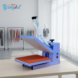 Máquina de prensa térmica plana manual de nuevo diseño 2026 de 38x38cm para transferencia de prendas en el almacén de Tanzania - Product Image 1