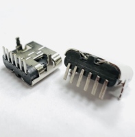 Conector USB de Alta Calidad Tipo-C Hembra de 6 Pines en Ángulo Recto, Carcasa de Acero Inoxidable, Carga Rápida 5V 3A, Marca JLC, PCB