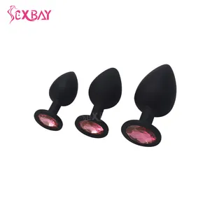 SEXBAY Europe hot selling silicone anal plug gem butt plug three sets for men and women waterproof can be customized