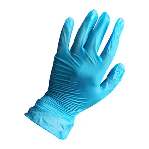 Gants en nitrile gants d'examen dentaire à l'hôpital soins pour animaux de compagnie gants jetables en nitrile bleu sans poudre pour médical