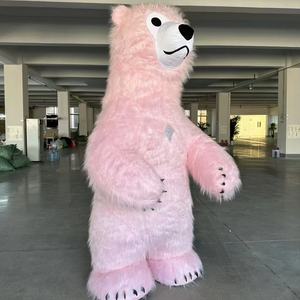 Efun Moq 1 Pcs Tùy Chỉnh Chuyên Nghiệp Inflatable Màu Hồng Gấu Bắc Cực Linh Vật Trang Phục Phim Hoạt Hình Lông Thú Sang Trọng Gấu Linh Vật Trang Phục Cho Bán - Product Image 2