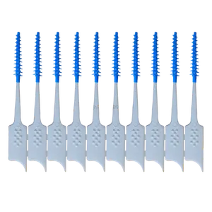 Draadvrije Tandenstokers Topkwaliteit Groothandelsprijs Siliconen Zachte Flexibele Picks Rubber Interdentale Borstel