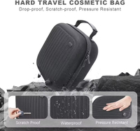 Étui de rangement portable à fermeture éclair, étanche, antichoc, grande capacité, avec logo personnalisé, en EVA, pour soins du visage, sac de voyage, sac de plein air