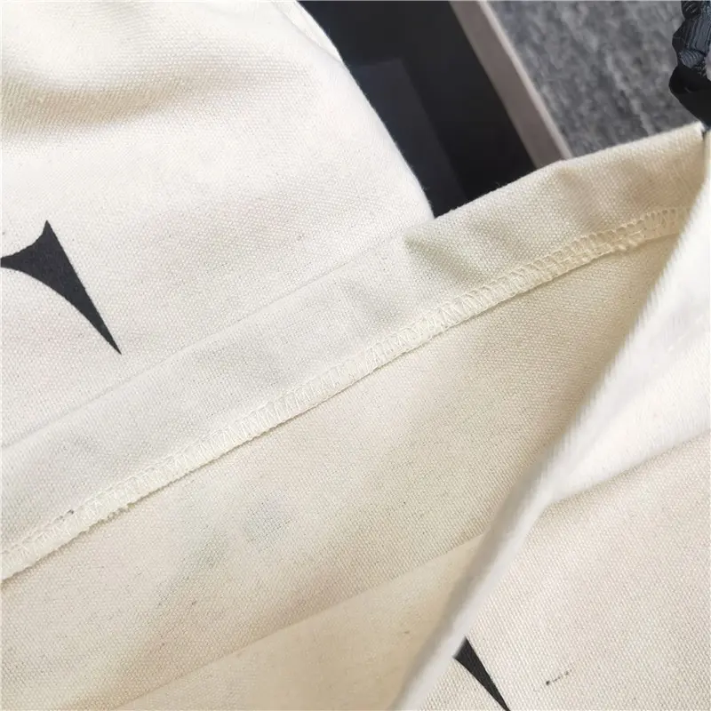 Chuanghua kantong pakaian anak-anak katun alami personalisasi tas katun kemasan dengan kantung debu mewah Logo cetak kustom