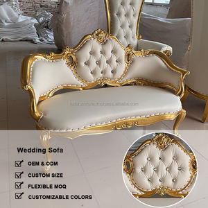 LEDA Wedding supplies - newly arrived metal chairs. The bride, the groom and the couple are sitting on golden chairs. - Product Image 4