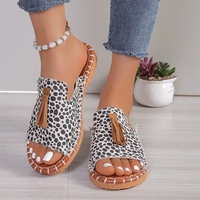 Sandales tongs pour femmes, commerce extérieur, été 2025, tête ronde, grande taille 40-43