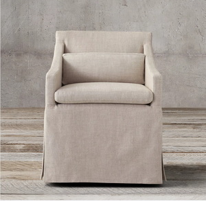 <span class=keywords><strong>Chaise</strong></span> de salle à manger en bois massif couleur personnalisée pays d'Amérique Rhohill <span class=keywords><strong>chaise</strong></span> en tissu de lin de chêne <span class=keywords><strong>chaise</strong></span> de salle à manger en tissu lavable à usage domestique - Product Image 2