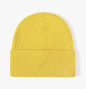 Gorro de lana resistente al desgaste para otoño e invierno, gorro de punto bordado simple y cálido, personalizable. - Product Image 5