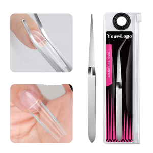 Pince à épiler de laboratoire articulée à pointe inclinée en acier inoxydable durable, à verrouillage croisé, pour manucure, usage commercial et domestique, personnalisable en Chine - Product Image 1