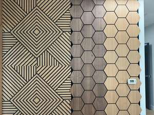 防音壁パネル<span class=keywords><strong>MDF</strong></span> Akupanelウッドスラット3Dアコースティックパネル - Product Image 4