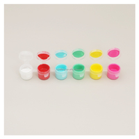 Artecho 3ml * 6 mini pots de peinture d'artiste en verre et toile/acrylique/bandes de peinture en papier pour la peinture artistique