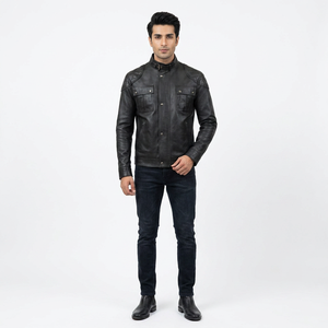 Wholesale Men <b>Long</b> Sleeves <b>Leather</b> <b>Jackets</b> Men Fashion Genuine <b>Leather</b> <b>Jacket</b> Fashion Cool Zipper <b>Leather</b> <b>jacket</b> for men - Product Image 1