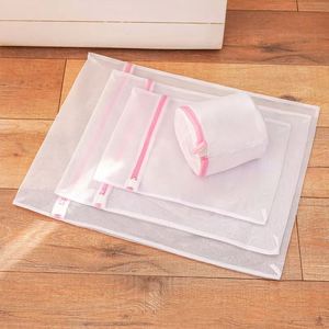 Portable Pink Reusable Polyester Fine Net Laundry Bag Woman Bra Clothes Organizer Washing Machines Travel Shoes Dirty <b>Basket</b> - Product Image 2
