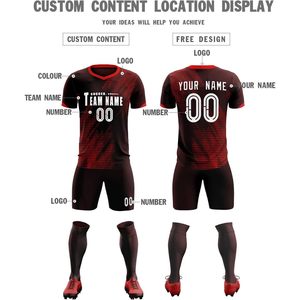 Conjunto de Camiseta de Fútbol Personalizada para Adultos y Niños con Nombre del Equipo, Número y Logotipo, Camiseta y Pantalones Cortos de Fútbol para Niños - Product Image 3