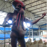 Modèle Alien OVNI animé pour parcs d'attractions, aéroports, jardins et parcs sportifs-Acier métallique durable en fibre de verre et matériaux en silicone