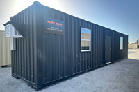 20FT 40FT Chine Maison mobile temporaire modulaire bon marché Pack plat Bureau de conteneur préfabriqué 20FT