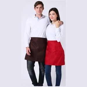 Mezzo grembiule personalizzato per server e chef bavaglino in vita senza maniche in cotone per uso di pulizia - Product Image 1