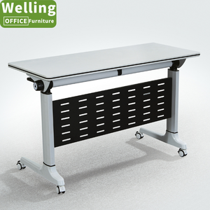 Mesa de sala de entrenamiento plegable moderna con tapa abatible para reunión de oficina, estudio, Conferencia Modular, mesa plegable para muebles escolares con ruedas - Product Image 6