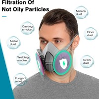 Masque anti-poussière KN95 en silicone, respirant, pour le soudage, la mine de charbon, anti-brume, livraison directe transfrontalière