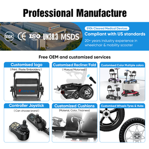 Scooter de mobilité à 3 roues ultra léger en aluminium de 14 kg, moteur sans balais de 270 W, double batterie, autonomie de 40 km pour personnes âgées, handicapées - Product Image 6