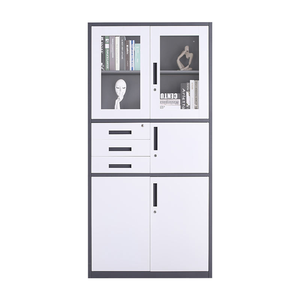 Armoire à dossiers en acier moderne, armoire à documents, armoire d'archives ; armoire en tôle d'acier épaissie, design minimaliste moderne pour le bureau - Product Image 1