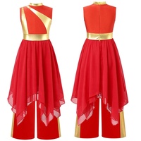 Costume de danse de scène contemporaine pour enfants 6-16 Performance Wear Girls Training Dancewear Liturgical Louange Lyrical Dance Dresses