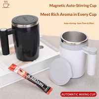 Taza Inteligente con Pantalla LCD de Temperatura, Taza de Café Autoagitadora Recargable por USB, Taza Mezcladora a Prueba de Fugas para Café