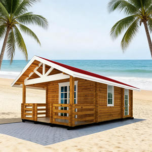 Cabane en bois massif préfabriquée, maison de vacances en bord de mer avec 1 chambre, petite maison pour complexe hôtelier Airbnb - Product Image 1