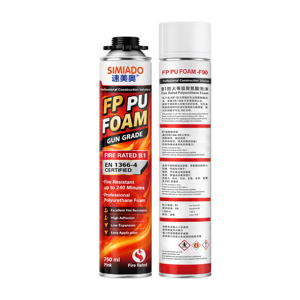 โฟม PU ยี่ห้อ SIMIADO F90 ทนไฟระดับ B1 โฟมกันไฟแบบขยายตัว 750 มล. สำหรับงานก่อสร้าง บรรจุและปิดผนึก - Product Image 1