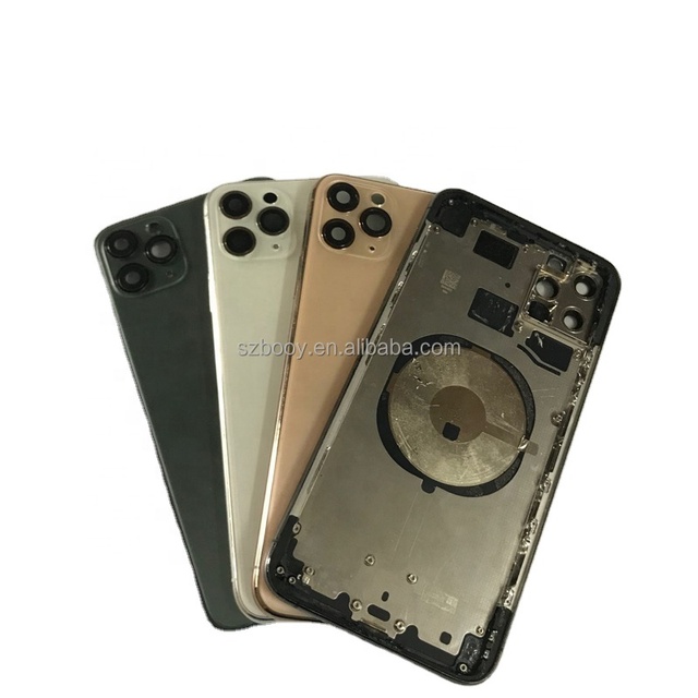 Back Housing Cover for iPhone 11 11 Pro 11 Pro Max Battery Rear Glasses with Frame