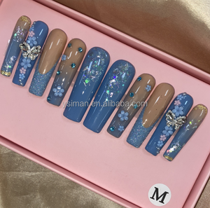 หลายการออกแบบมาใหม่คุณภาพสูงยาว 3D Handmade Salon กดบนเล็บอะคริลิคปลอมเล็บยาว - Product Image 6