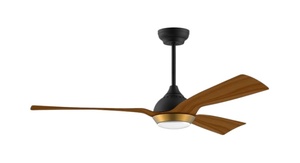 Ventilador de techo moderno con luz LED, control remoto, aspas de madera maciza, fuerte flujo de aire, diseño de última generación, 52 pulgadas - Product Image 2