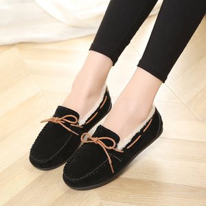 Vente en gros de pantoufles mocassins pour femmes très demandées avec doublure en fausse fourrure confortable, pantoufles chaudes pour femmes - Product Image 5