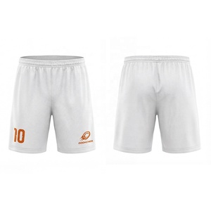 Shorts de sport blancs minimalistes personnalisés, respirants en mesh, pour l'entraînement, OEM ODM - Product Image 1