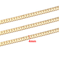 Hobbyouvrier — chaîne à maillons superposables en acier inoxydable, pour conception de bijoux, de nettoyant serpent, torsadée de couleur or, pour bricolage, fournitures de fabrication, 4mm