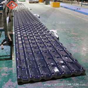 Pvc Roof Tile Corrugated Antique Blue Traditional Style For Villa Waterproofing - Product Image 1