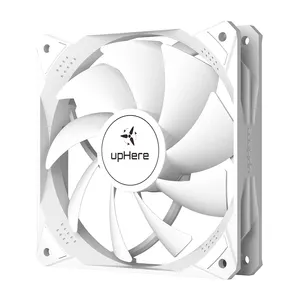 Uphere ventilador para computador, 120mm 3pin molex 4pin branco 18dba jogos pc caso cooler