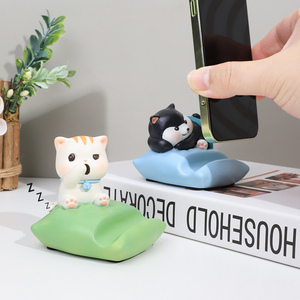 ROOGO - Soporte para Teléfono con Forma de <span class=keywords><strong>Cachorro</strong></span>, Adorno de Escritorio, Soporte para Celular con Diseño de Animales, para Oficina, Decoración de <span class=keywords><strong>Sala</strong></span> de Estudio, Regalo - Product Image 3