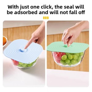 Eco-Friendly Stretch Lid Sets Silicone Bowl Covers for Food Storage Cups Bowls Pots - Product Image 4