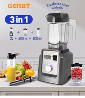 Blender commercial compact 3 en 1, machine à milk-shake, moulin à mélange de soja, blender multifonctionnel pour la cuisine, boissons et aliments
