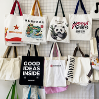 Sac en tissu réutilisable 100% coton, petit sac fourre-tout, sac de shopping en toile personnalisé avec impression par sublimation, avec logo