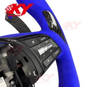 Volant de course personnalisé en fibre de carbone pour Genesis G70 GV70 G80 GV80 G90, accessoires intérieurs de voiture - Product Image 3