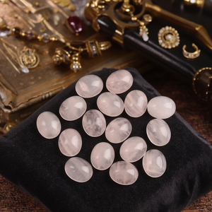 Chất Lượng Cao Tự Nhiên Màu Hồng Thạch Anh Đá Cabochon 8X10Mm Vòng Hình Bầu Dục Tùy Chỉnh Hình Dạng Bán Buôn Loose Rose <span class=keywords><strong>Quartz</strong></span> Đá Quý - Product Image 2