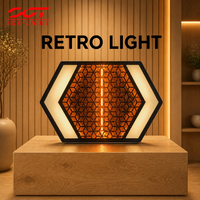 Projecteur de scène vintage rétro hexagonal nid d'abeille 120W COB blanc chaud RGB 72 LED DMX512 RDM 32 bits à intensité variable IP20 pour bar