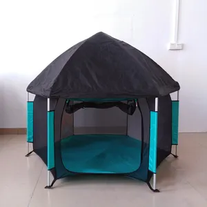 Custom Size Kids Lovely Cottage Free Install Pop Up In Seconds Baby Safety Playpen Portable Automatic Play Tent