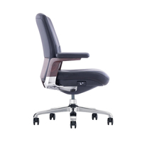 Chaises pivotantes ergonomiques en cuir, hauteur réglable pour bureau, atelier, réception, confort luxueux, design moderne