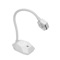 Lámpara UV Portátil Recargable con Cuello de Cisne Flexible de 360° para Uñas de Gel, Mini Lámpara de Arte de Uñas de Plástico con USB para el Hogar