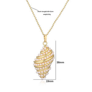 Okyanus serisi zirkon kolye kolye niş yaratıcı plaj tarzı denizyıldızı yengeç horse tı kabuklu kaplumbağa kollarbone zinciri - Product Image 4