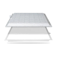 Panneau lumineux rétroéclairé LED SMD2835 2x2 40W 603x603mm 3CCT Dimmable Haute Luminosité Écologique Maison Bureau Industriel Aluminium