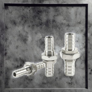 THB- Conector adaptador de acero inoxidable para empalme de mangueras, recto y liso, con púas, accesorio de panel de baja presión, cabezal hexagonal, ODM - Product Image 3